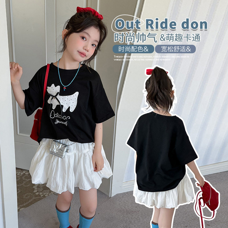 女童短袖套装夏季2026新款大童