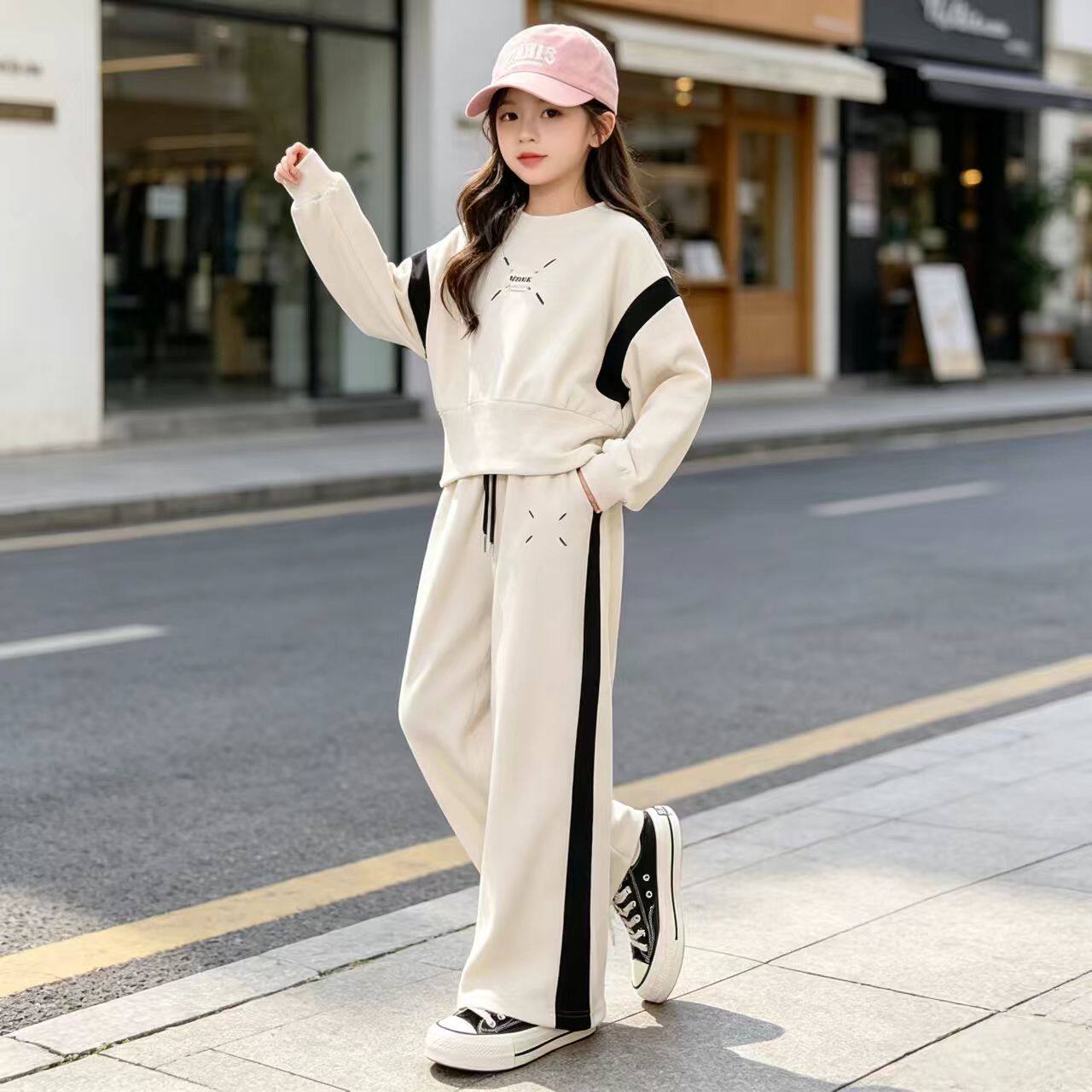 2026年新款女童春秋套装中大童韩版女孩休闲运动两件套儿童套装潮
