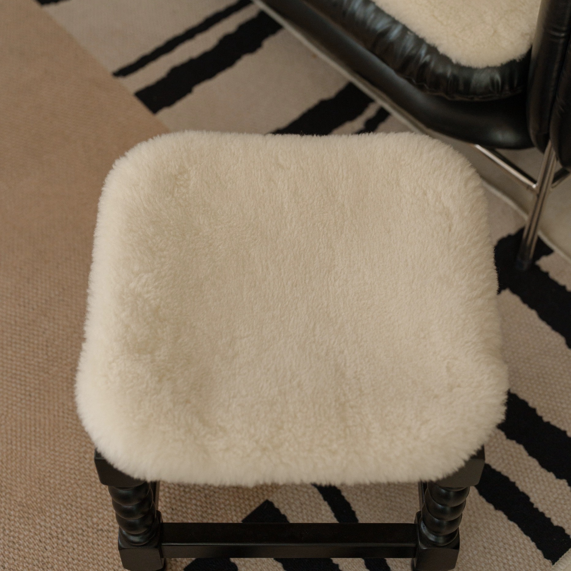 cosyco羊毛防滑保暖加厚坐垫毛绒