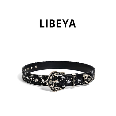 美式复古做旧牛仔皮带