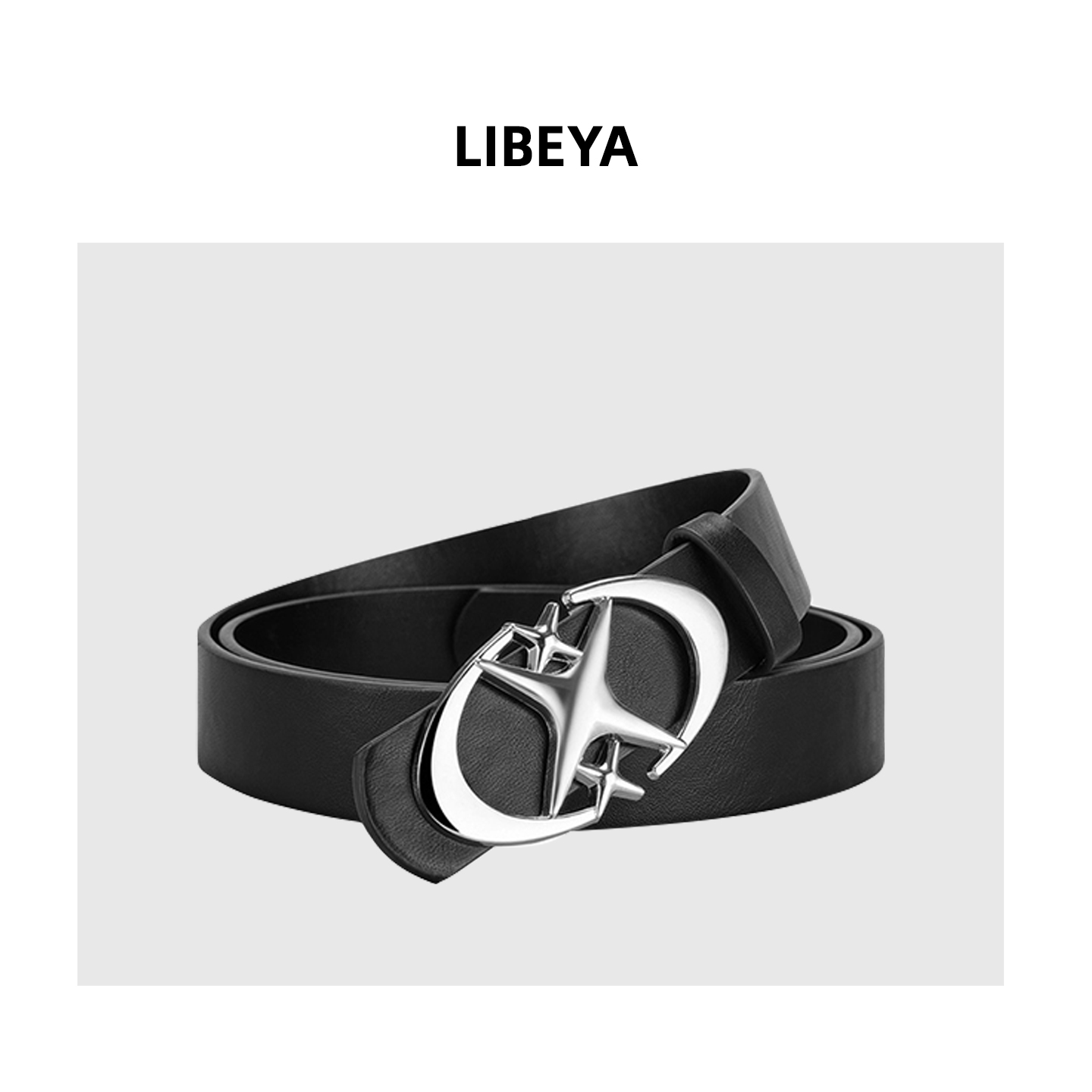 双残月十字星设计潮流腰带ins