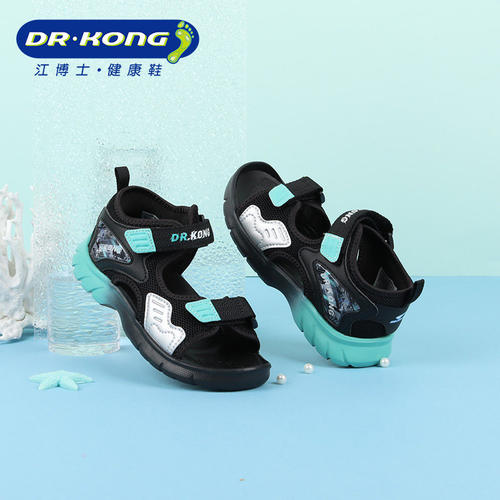 DR.KONG江博士夏款男童舒适露趾透气全接触休闲凉鞋S1000855