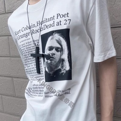 认准最鼎涅槃柯本人像短袖