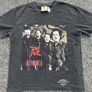 现货 VTG水洗做旧四脸人像300g重磅白墨直喷印花Vintage高街短袖