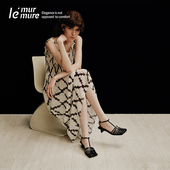 罗马风设计师镂空女鞋 新款 中跟羊皮包头凉鞋 Murmure 夏季