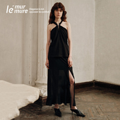 气质高跟鞋 配裙子 新款 羊皮褶皱包头半拖鞋 Murmure 夏季