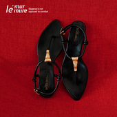 BABY羊皮T字带铜柱夹趾凉鞋 女 2025夏季 新款 Murmure 足尖史诗