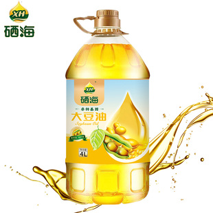 XH硒海物理大豆油食用植物4L食品油营养健康植物油