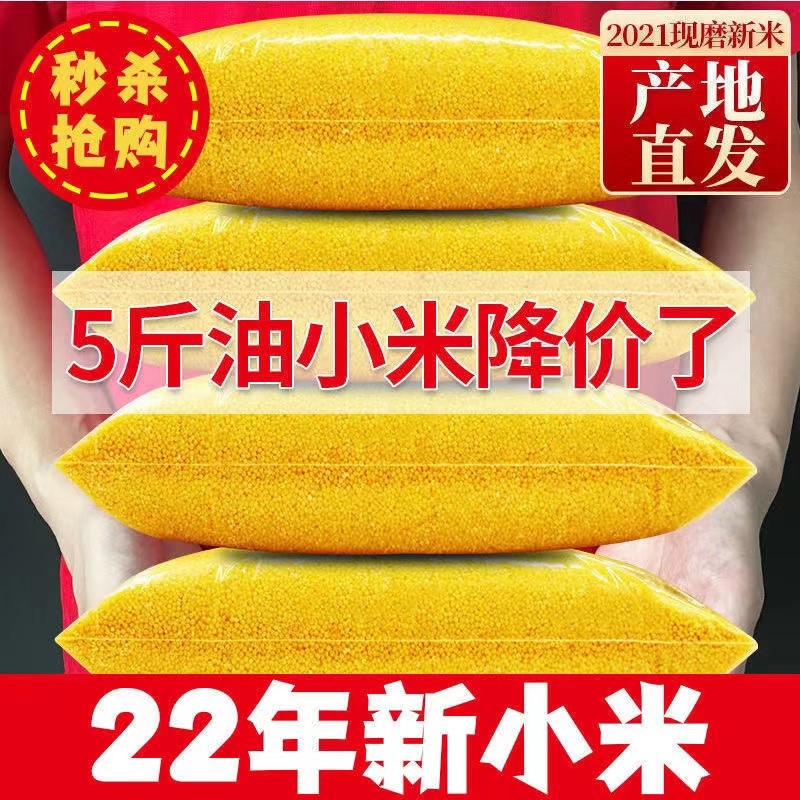 黄小米山西沁州黄食用养胃五谷杂粮新米粟非特级糯5斤吃的小黄米