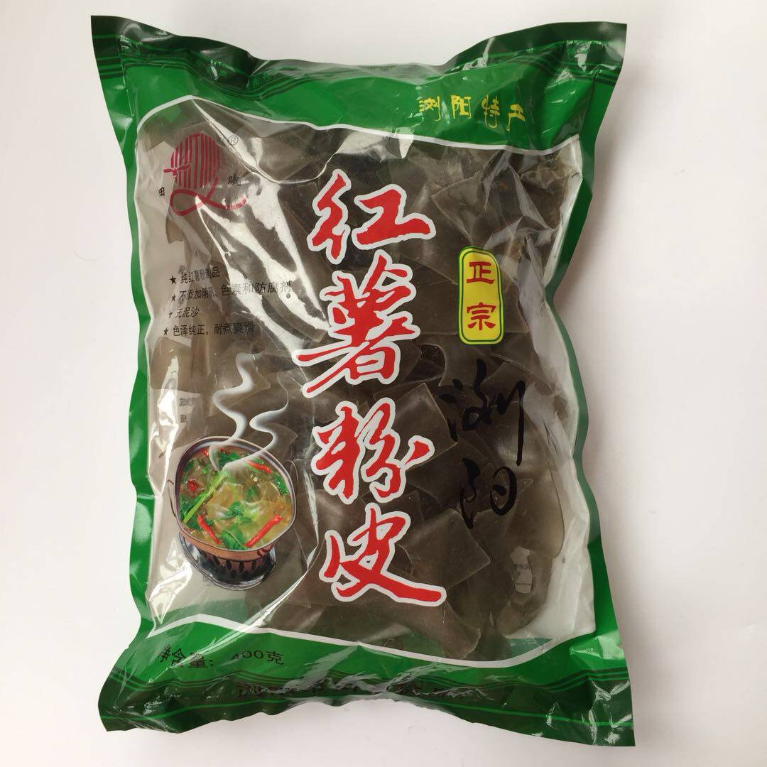 田曦正宗浏阳红薯粉皮400g 湖南特产农家自制纯红薯粉皮地瓜粉皮