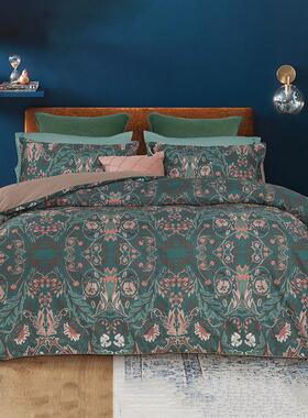 那木60支保暖轻奢贡缎印花四季通用高级感床上用品四件套