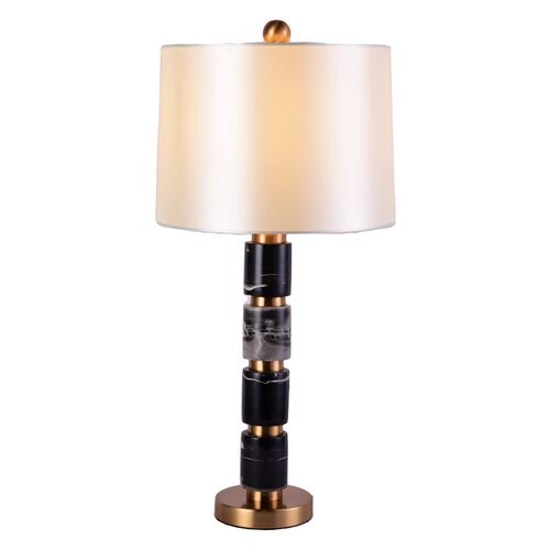 美式大理石台灯创意工程酒店会所灯售楼部客厅卧室轻奢黑色床头灯