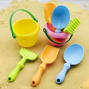 男女孩家用玩沙沙土玩具 儿童耐摔安全无异味环保软胶沙滩玩具套装