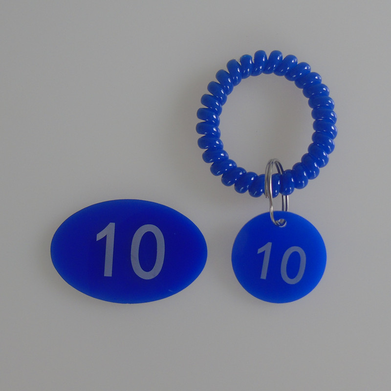 亚克力洗浴储物更衣柜手机柜贴 号码圆形数字桑拿手环寄存编号牌