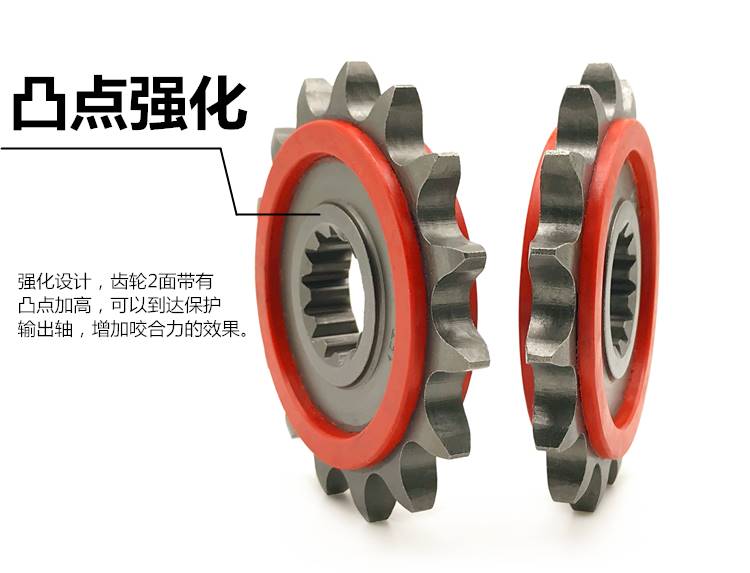 适用黄龙BJ600 BJ300金鹏502X 502C幼狮500小链轮齿改装静音牙盘