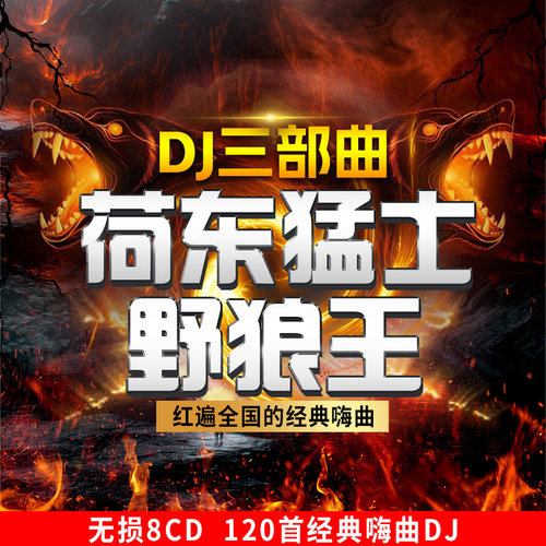 正版荷东猛士野狼王汽车载CD经典的士高英文dj舞曲无损高音质光盘