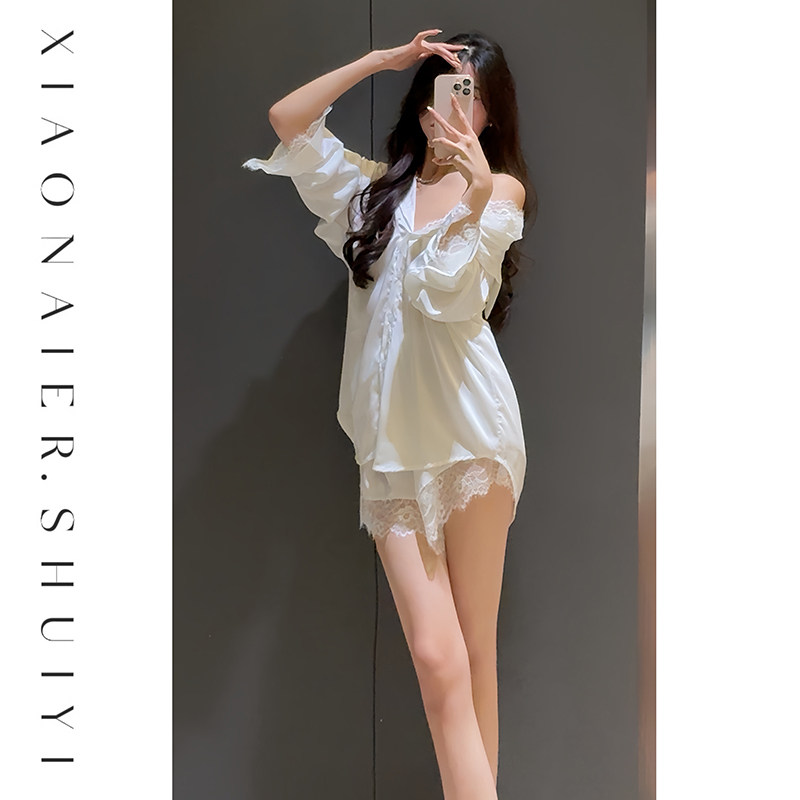 【隐衫之欲】蕾丝衬衫睡裙2026女显瘦可外穿睡衣家居服爆款