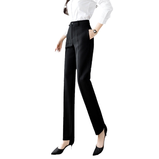 秋冬加厚上班族西装裤职场工作裤女职业加绒工装正装西服裤西裤女