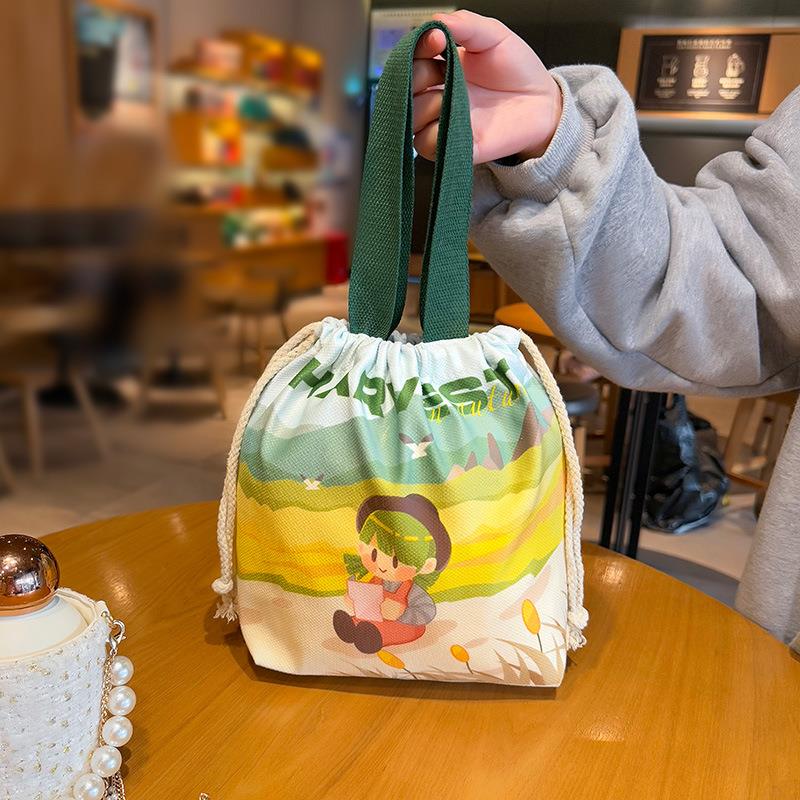 卡通水桶包女大容量抽绳束口包