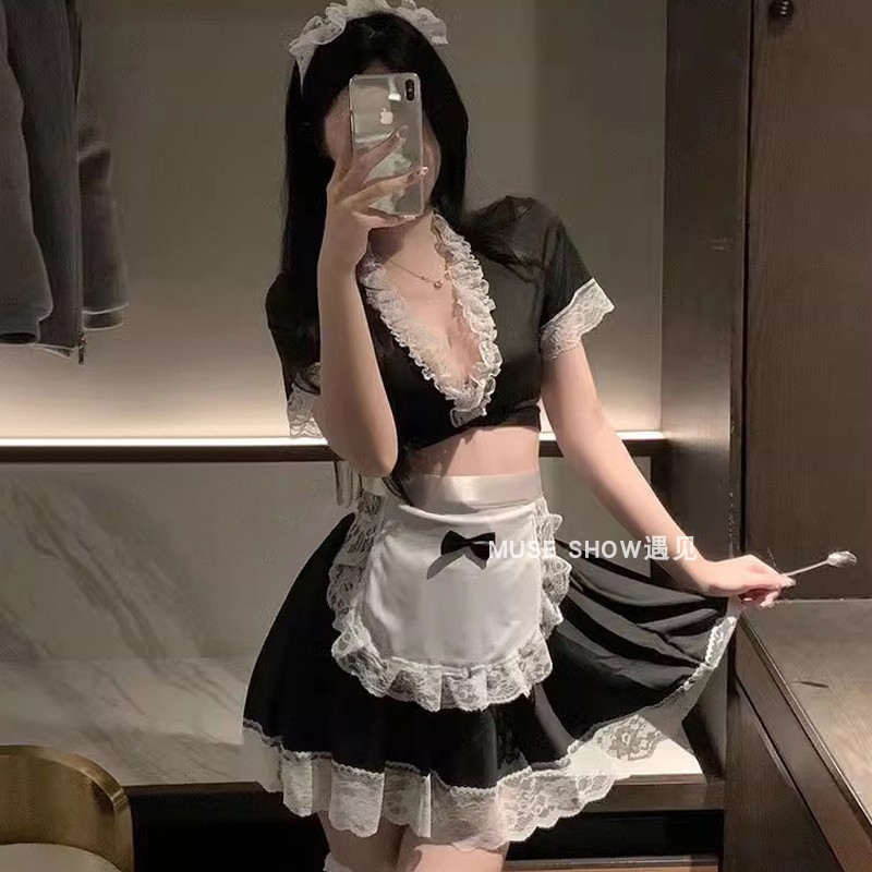 睡裙大码cos装mm女佣女仆
