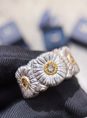 S925银华优乐2022小雏菊戒指