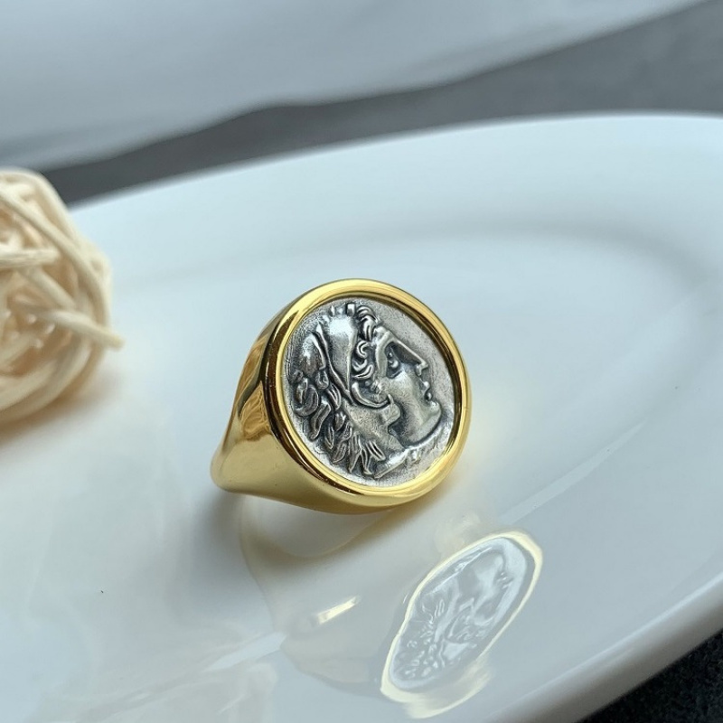 大力神古币情侣戒指希腊个性创意