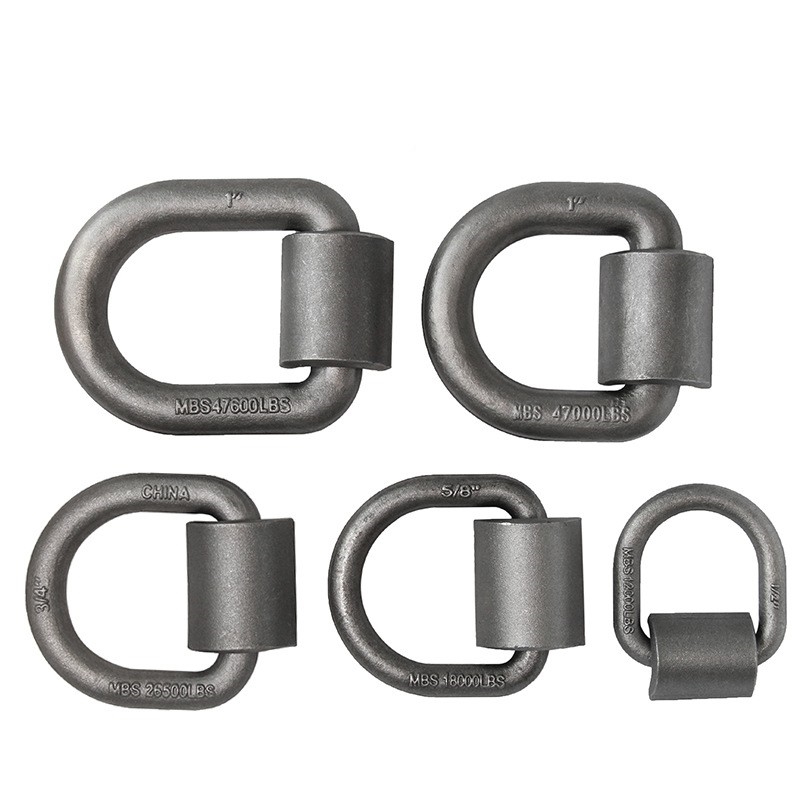 焊接吊环高强度焊接D型环 可焊接d型吊环 带弹簧焊接吊耳连接环