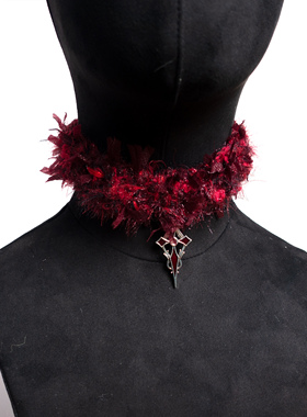 毛线choker女y2k项链亚文化