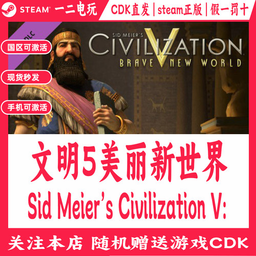 文明5：美丽新世界Steam正版DLC游戏Cdk激活码Brave New World
