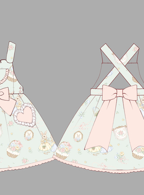 意向金1抵10原创lolita洛丽塔连衣裙可爱兔兔背带裙