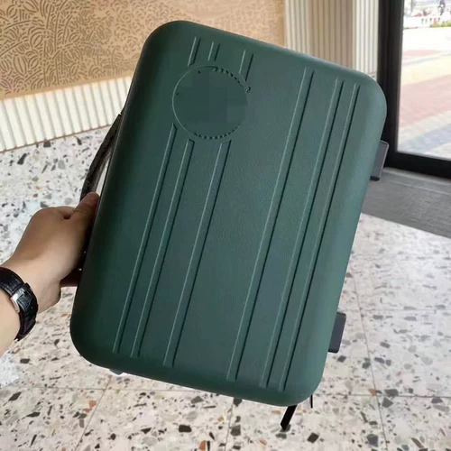 Зеленый чемодан, розовая портативная маленькая сумка, делается под заказ, 14 дюймов