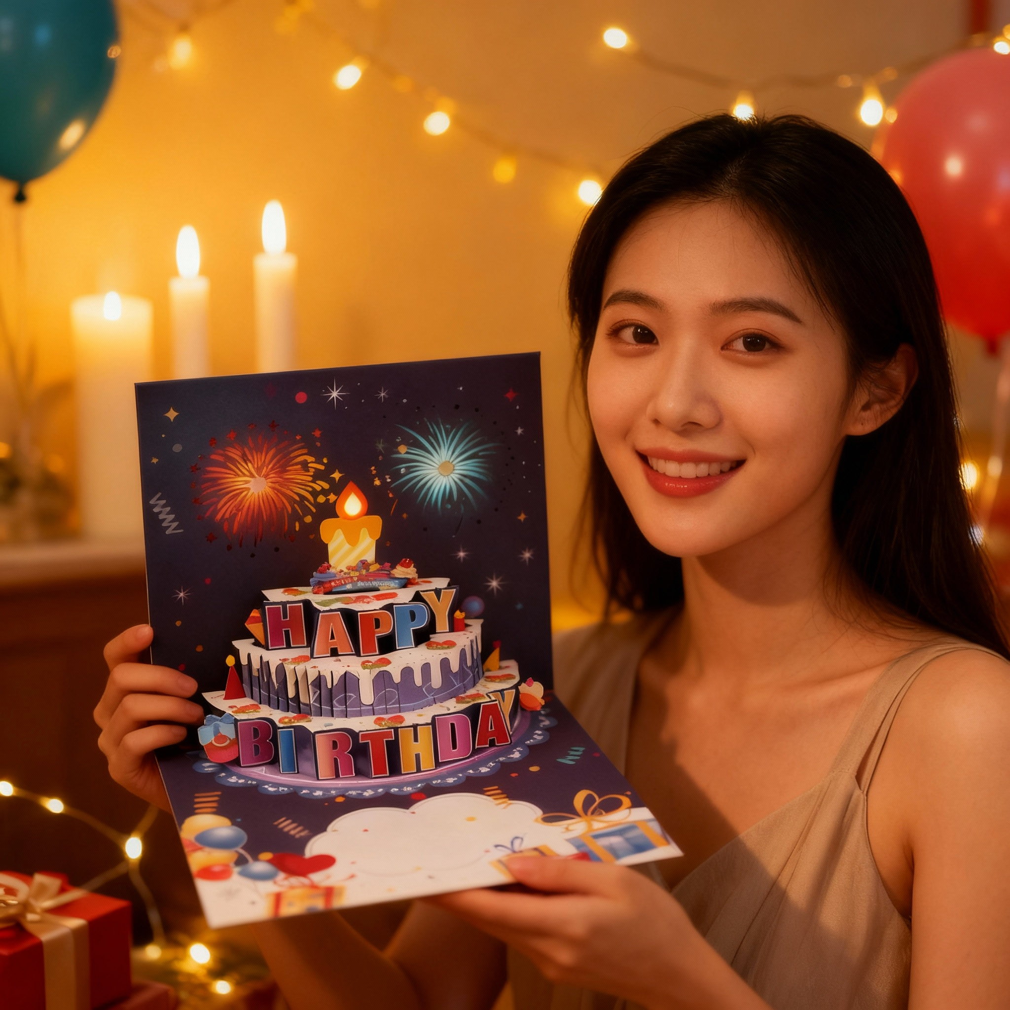 生日贺卡高级感男生男朋友女生立体带音乐女孩男孩儿童仪式感卡片