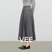 VEE 轻职半裙 淑女风百褶半身裙女高腰a字显瘦百搭伞裙裙子冬