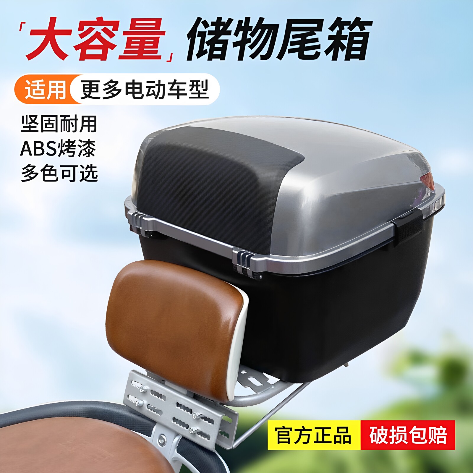 电动车后备箱通用适用雅迪爱玛台铃绿源储物电瓶自行车后靠背尾箱