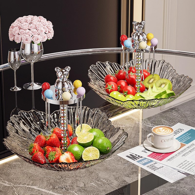花瓣水果盘客厅茶几家用轻奢高端
