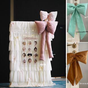 蝴蝶结网红装饰派对背景布拍照道具店铺置景打卡ins节日韩式场景