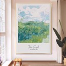 梵高莫奈装 饰画挂壁画框客厅卧室玄关沙发仿油画宾馆抽象北欧艺术