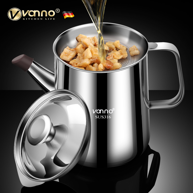 德国vanno抗菌316不锈钢滤油壶