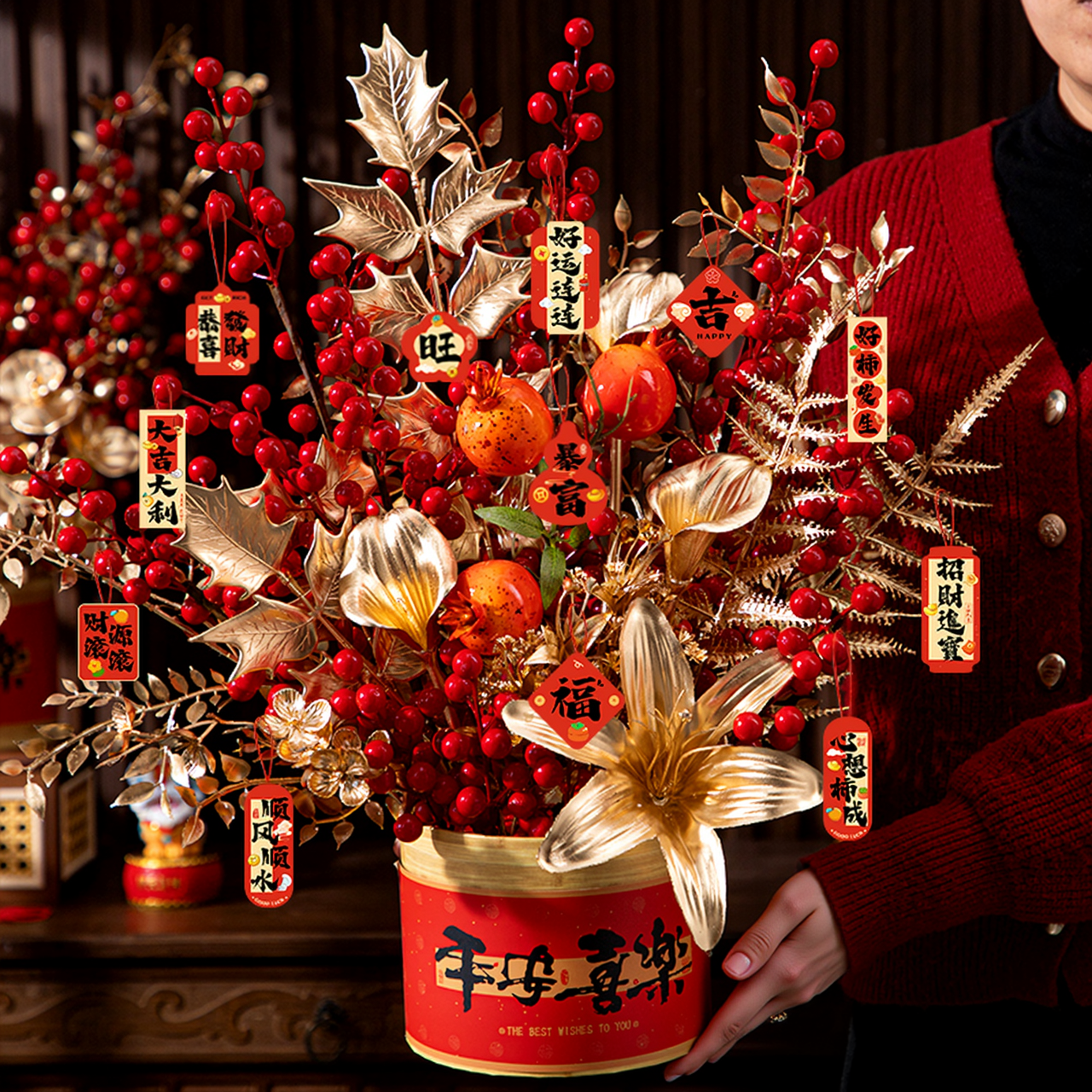 2026新年装饰马年福桶发财果摆件春节过年元旦客厅氛围场景布置品,家居饰品,福桶,淘宝优惠券,粉丝福利购,淘宝优惠卷