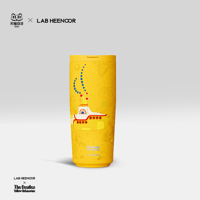 LAB HEENOOR披头士甲壳虫联名保温杯咖啡随手杯创意礼物可擦可画