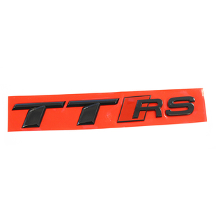 OEM 奥迪TT TTS TTRS亮光黑色后尾车标后字标LOGO黑武士 原装