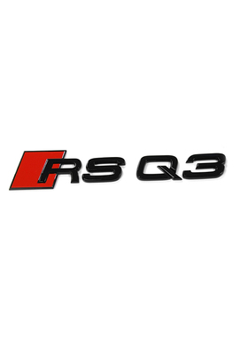 奥迪Q3/RSQ3亮光黑色后尾车标后字标LOGO黑武士 原装OEM