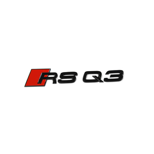 奥迪Q3 OEM RSQ3亮光黑色后尾车标后字标LOGO黑武士 原装