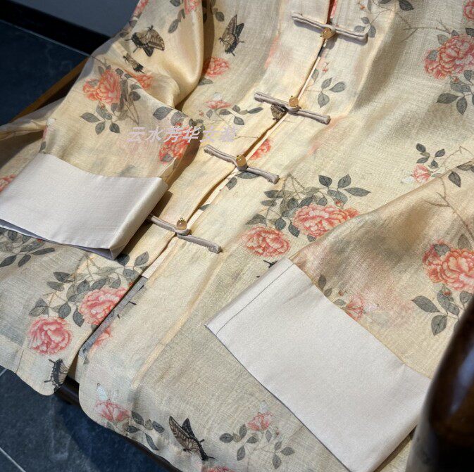 [SPECIAL] MAY IN THE WORLD XIZI NATIONAL STYLE NEW CHINESE RETRO JACQUARD TOP NATIONAL STYLE SUMMER STAND-UP COLLAR TOP