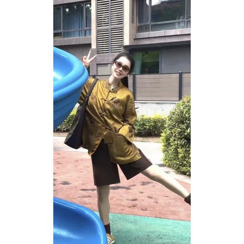晚秋润  芳华设计新中式复古提花上衣国风百搭款立领上衣FH-A0271