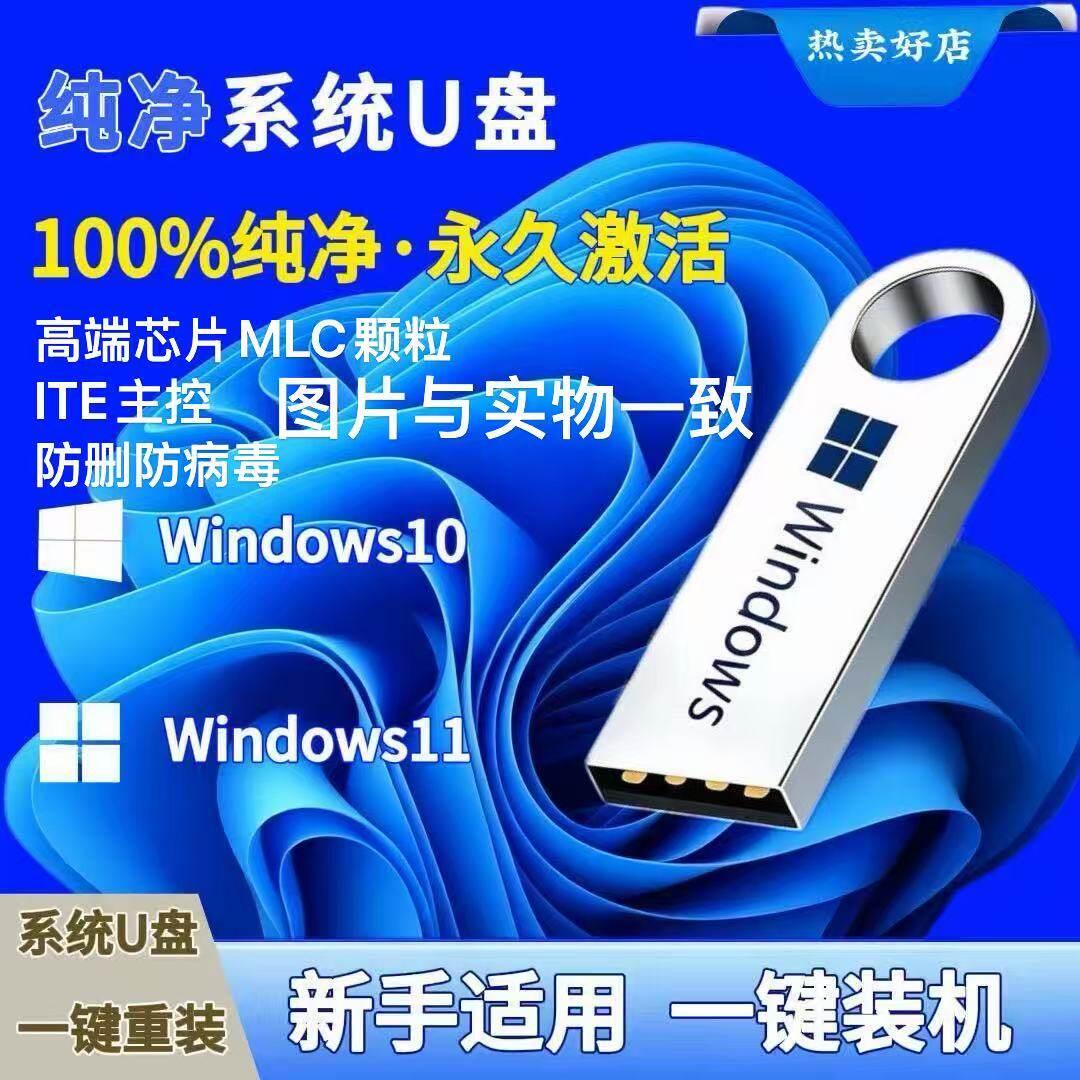 电脑系统重装机u盘一键安装纯净版Pe启动还原win11/10/7/XP系统