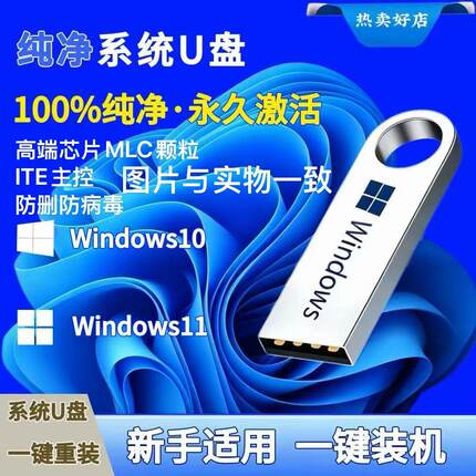 电脑系统重装机u盘一键安装纯净版Pe启动还原win11/10/7系统