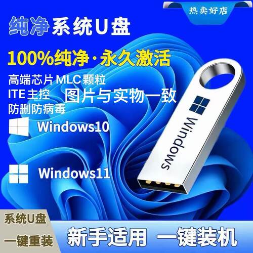 电脑系统重装机u盘一键安装纯净版Pe启动还原win11/10/7/XP系统