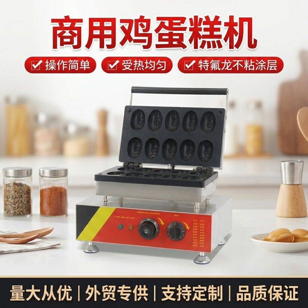 商用鸡蛋糕华夫饼机电热旋转不粘蛋仔机摆摊台南小吃设备厂家直销