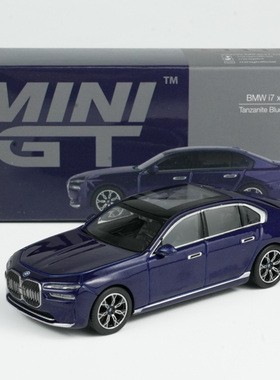 MINIGT 1:64 宝马i7 BMW  xDrive60 Tanzanite 1111合金车模型